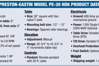 2023 PRESTON EASTIN ALL SIZES FROM 50LB TO 22,000 LBS AVAILABLE USA MFG Welding Positioners | Maurice Cohn (5)